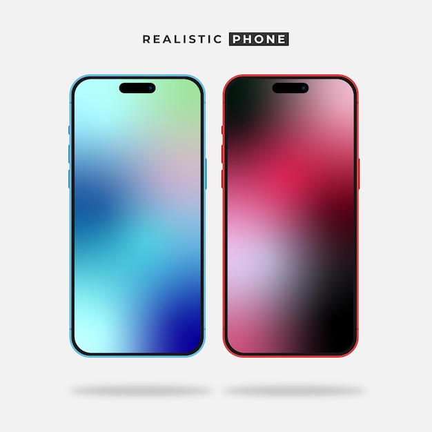 Vector mockup de teléfono realista