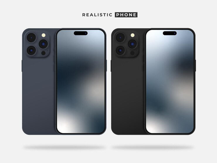 Vector mockup de teléfono realista
