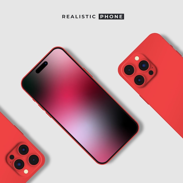 Vector mockup de teléfono realista