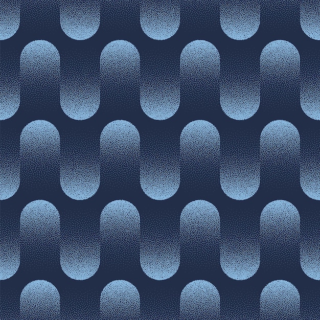 Mod Gráfica Estructura ondulada Patrón sin costuras Vector de tendencia Abstracción azul