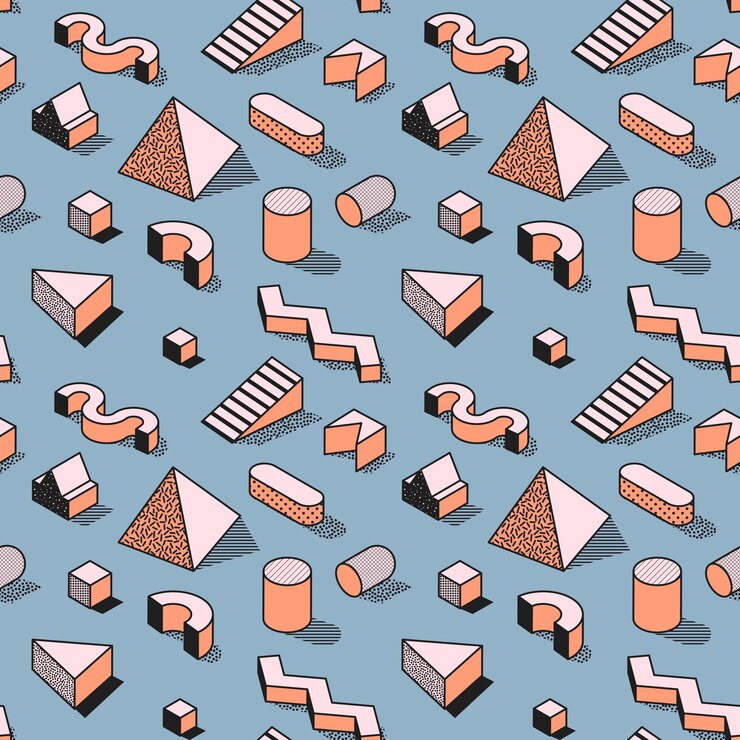 Vector moda abstracta de patrones sin fisuras de memphis