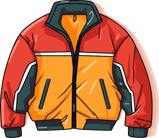 Vector moda años 90 chaqueta deportiva retro ropa de estilo plano de los años 90 ilustración vectorial