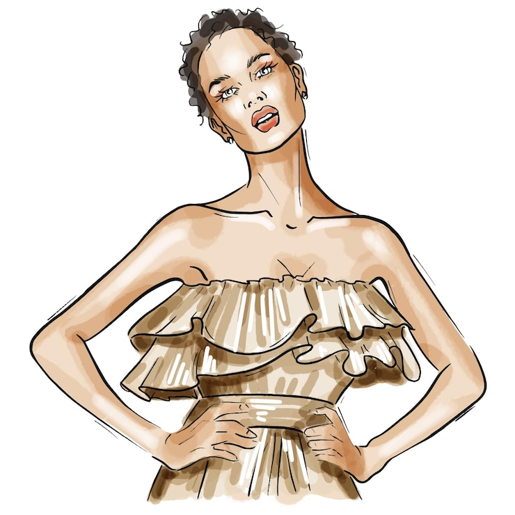 Vector moda chica png sublimación camiseta archivo digital