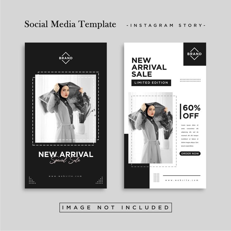 Vector moda moderna y elegante venta de nueva llegada publicación en las redes sociales o plantilla de banner cuadrado