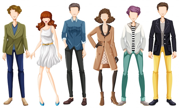 Moda moderna para hombre y mujer