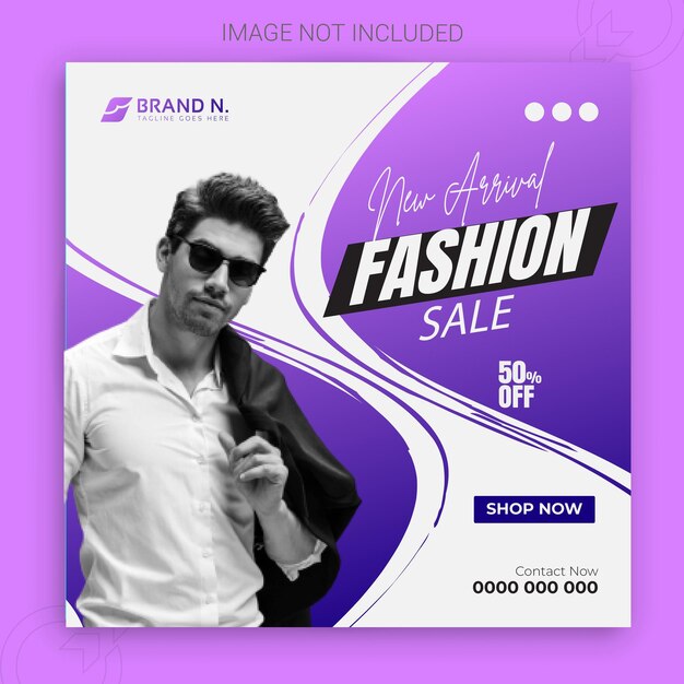 Moda publicación en las redes sociales y venta en Instagram súper oferta de hoy o plantilla de paquete de diseño de marketing