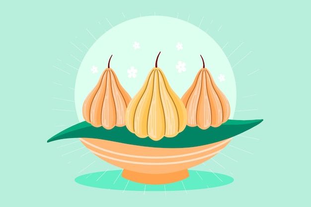 Modak dibujado a mano
