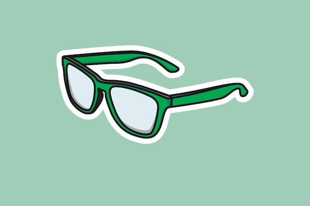 Modas de verano gafas de sol adhesivas ilustración vectorial de verano y objetos de moda concepto de icono