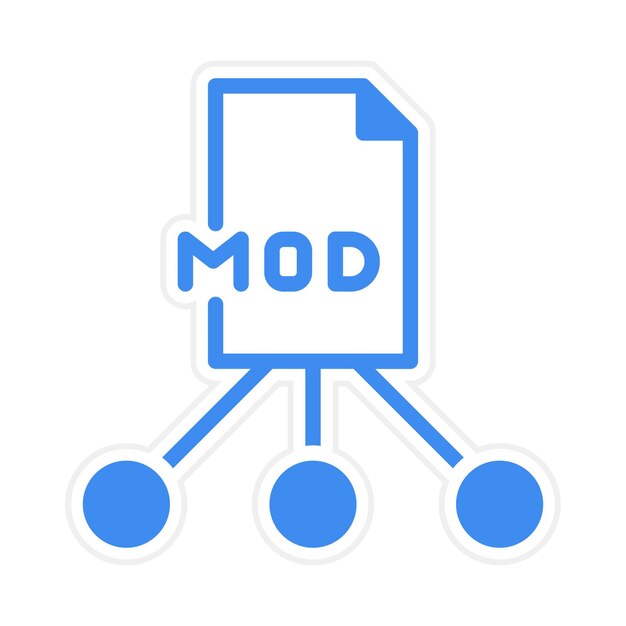 Modding Imagen vectorial de icono de la comunidad Se puede usar para el desarrollo de juegos