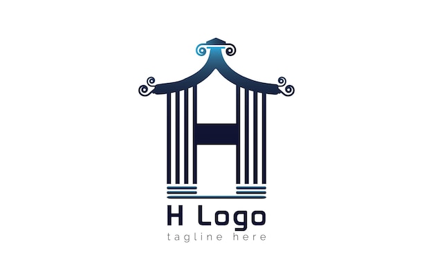 Vector modelo 2 de la letra h del logotipo