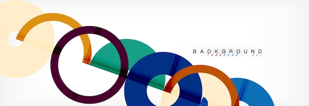 Modelo abstracto de fondos modernos geométricos y anillos