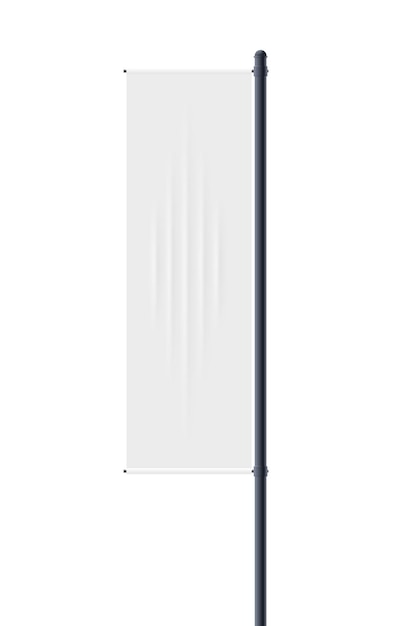 Modelo de bandera publicitaria en blanco realista aislado