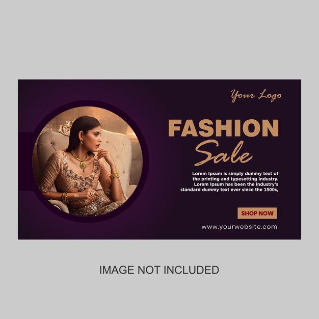 Modelo de bandera de venta de moda