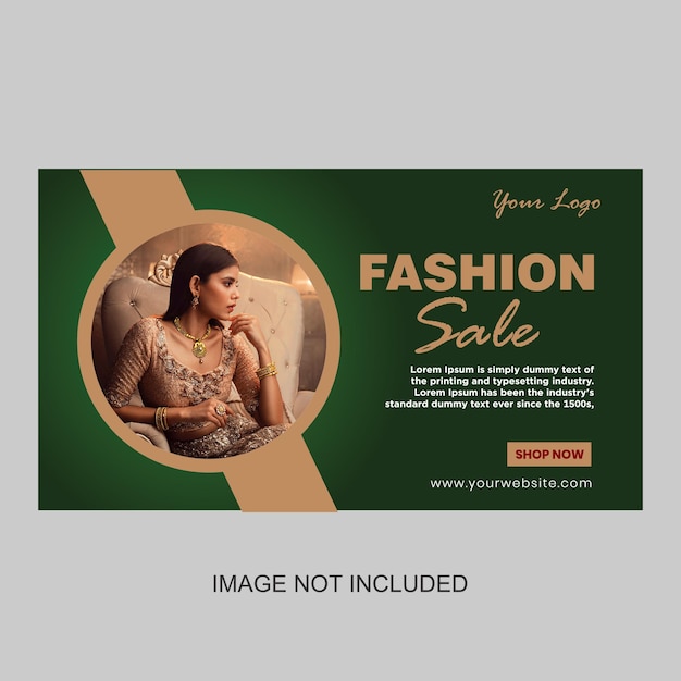 Modelo de bandera de venta de moda