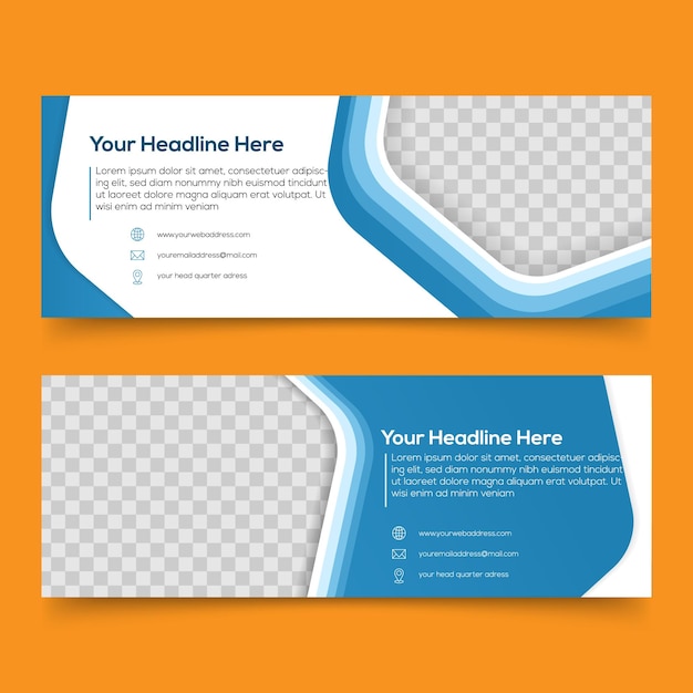 Modelo de banner de diseño abstracto moderno que se puede usar para la portada del banner