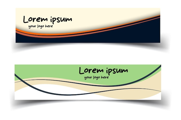 Modelo de banner de diseño abstracto vectorial moderno para proyectos creativos