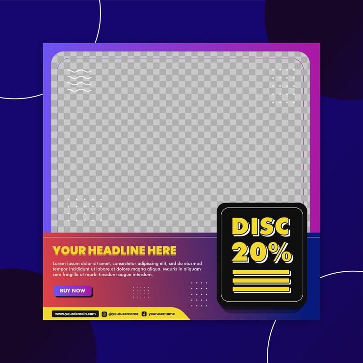 Modelo de banner de Instagram y redes sociales de estilo antiguo minimalista