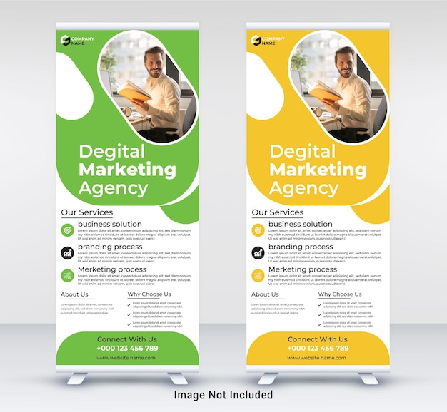 Modelo de banner de marketing digital moderno para empresas o para empresas
