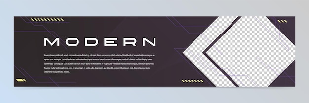 Modelo de banner de tecnología abstracta moderna