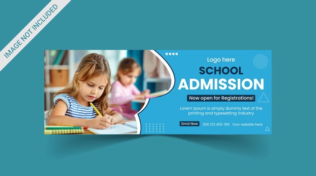Modelo de boletín y pancarta de admisión a la escuela
