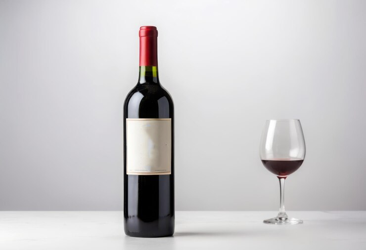 Vector modelo de botella de vino
