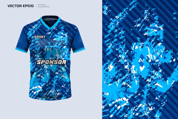 Modelo de camiseta deportiva diseño de plantilla para camiseta de fútbol kit de fútbol diseño de salpicaduras abstractas tela