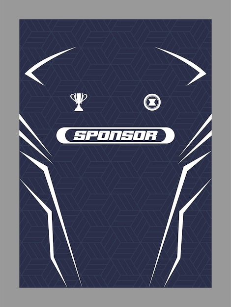 Modelo de camiseta deportiva moderna con el logotipo del patrocinador