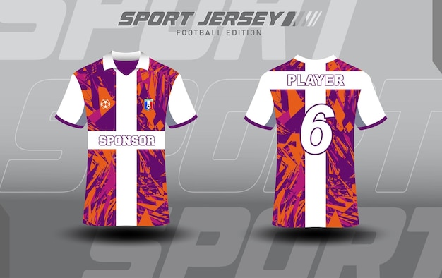 Modelo de camiseta deportiva patrón abstracto
