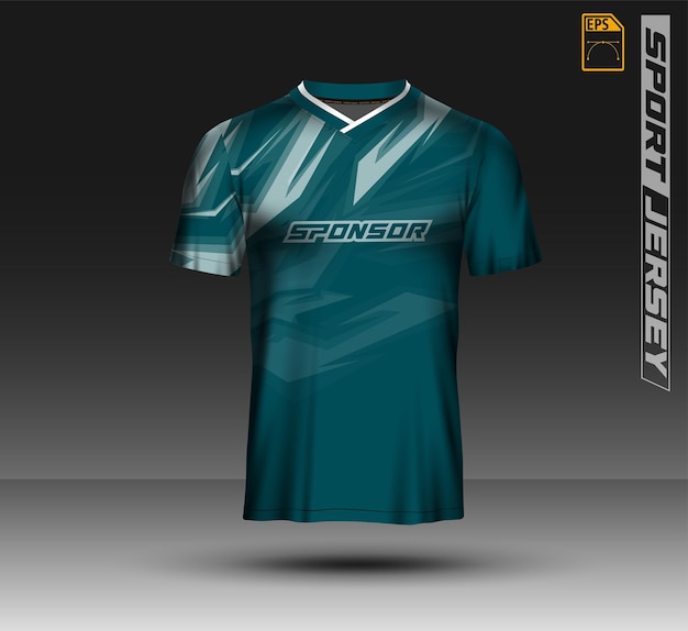 Modelo de camiseta deportiva con sublimación de plantillas