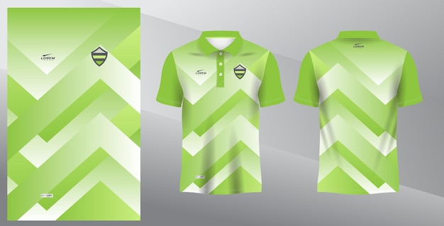 modelo de camiseta de polo abstracto verde para el uniforme deportivo
