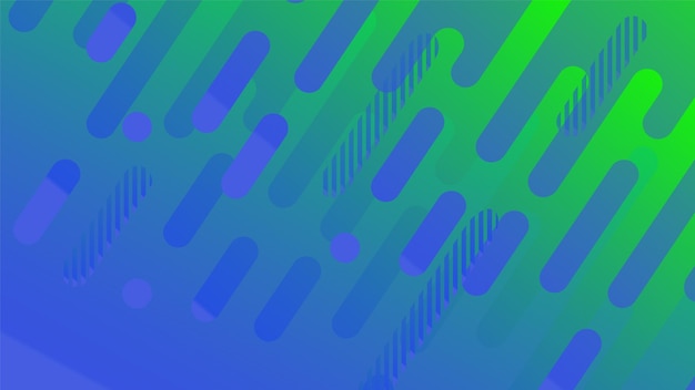 Modelo de cartel de bandera vectorial azul y verde para el diseño de portadas de folletos comerciales