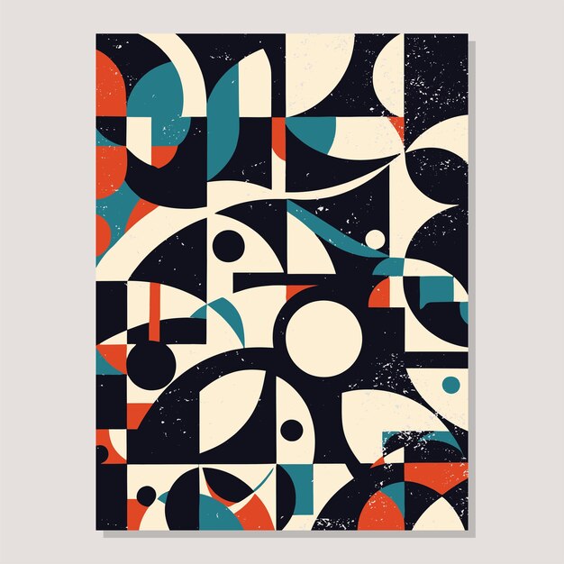Modelo de cartel moderno de mediados de siglo Template vectorial EPS Imprimible Art Print Archivo