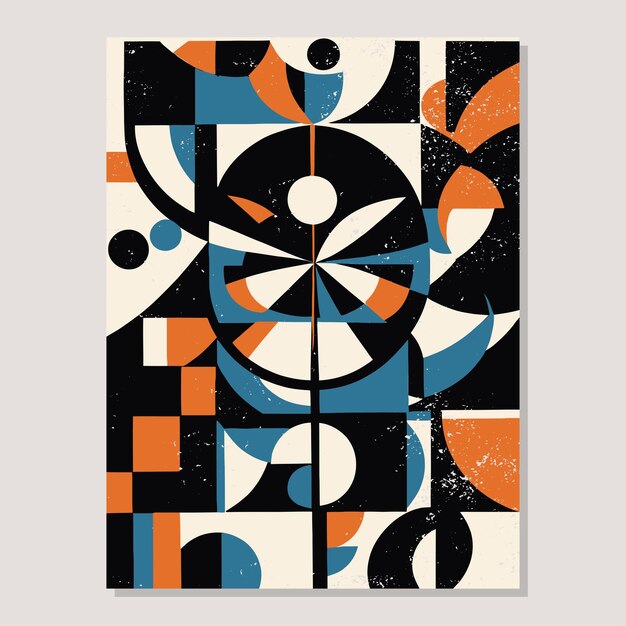 Modelo de cartel moderno de mediados de siglo Template vectorial EPS Imprimible Art Print Archivo