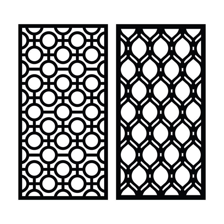 Modelo de cercas de partición con corte por láser vectorial CNC