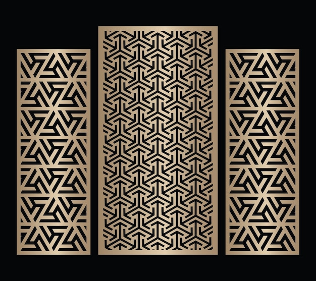 Modelo de cercas de partición con corte por láser vectorial CNC