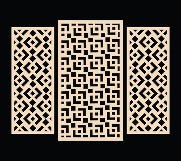 Modelo de cercas de partición con corte por láser vectorial CNC