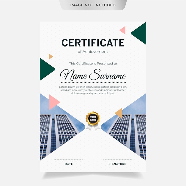 Modelo de certificado de empleado de una empresa de diseño moderno