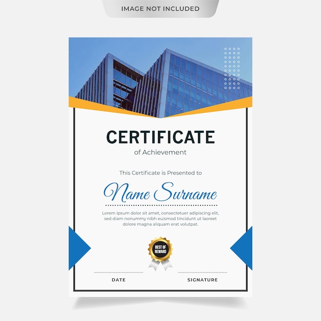 Modelo de certificado de empleado de una empresa de diseño moderno