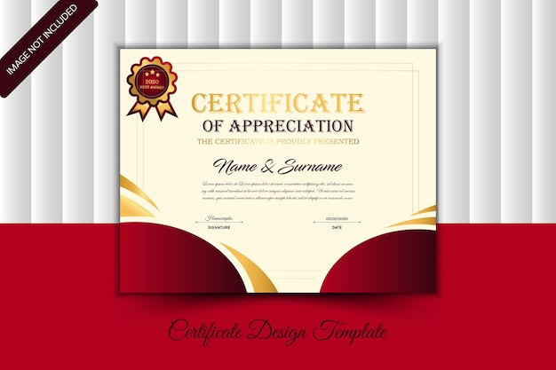 Modelo de certificado de logro Diseño de logro de certificado de lujo
