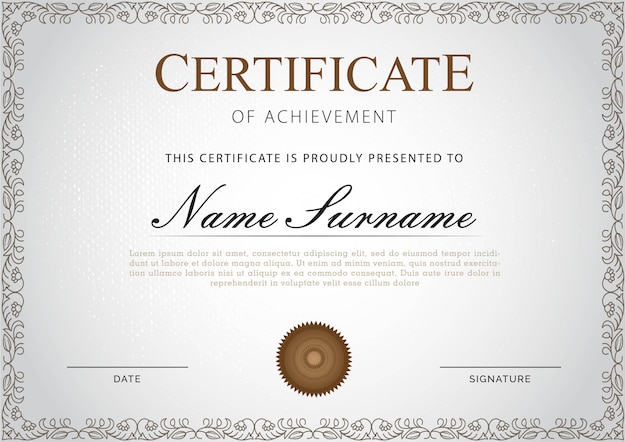 Modelo de certificado