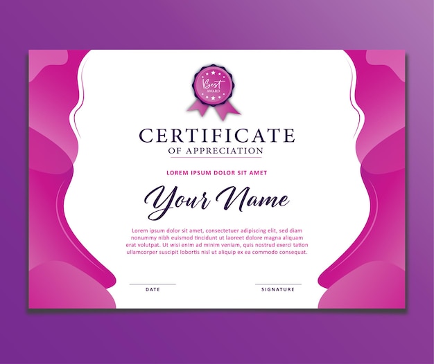Modelo de certificado