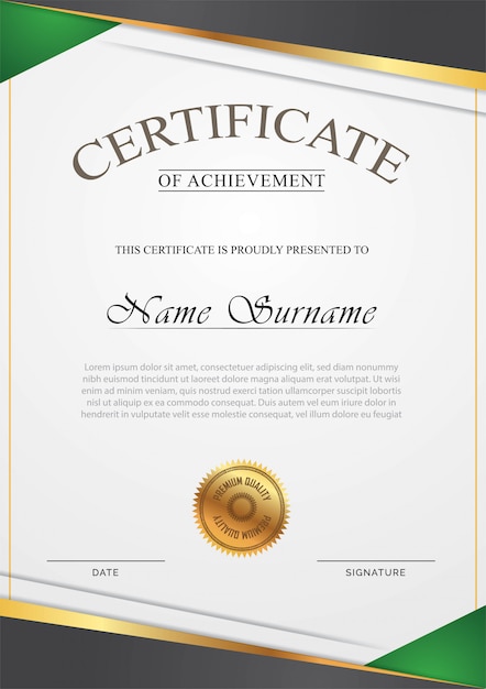 Modelo de certificado