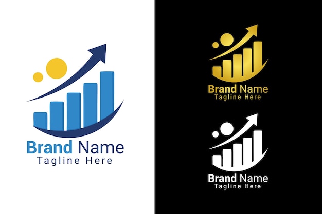 Modelo de concepto de diseño de icono de logotipo de finanzas y negocios modernos