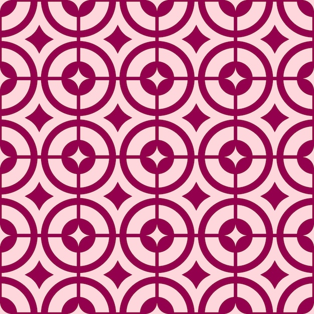 Modelo sin costuras de azulejos geométricos rosados elegantes