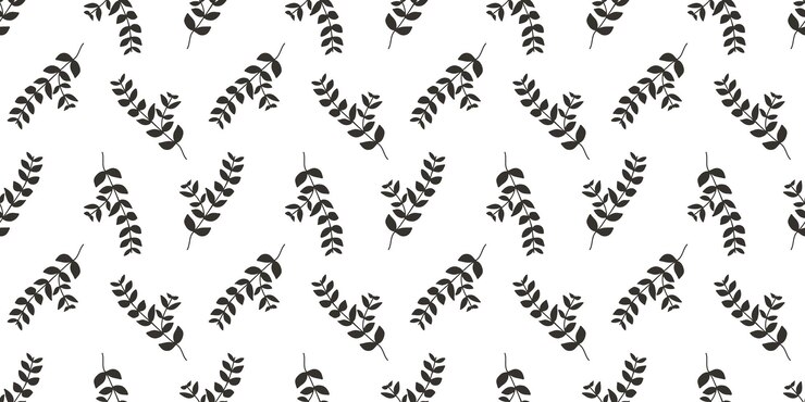Modelo sin costuras de flores minimalista dibujado a mano Estilo infantil dibujos florales de fondo formas de la naturaleza papel tapiz