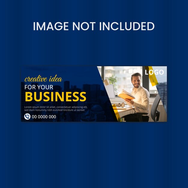 Modelo creativo de portada de Facebook y banner web