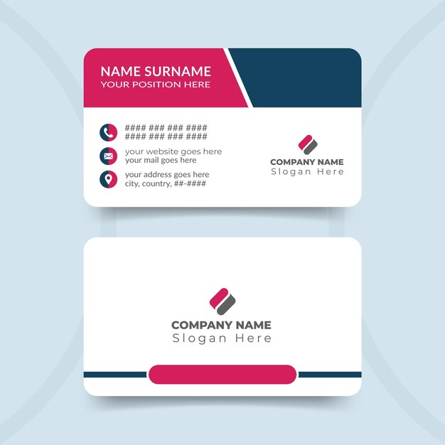 Modelo creativo de tarjeta de identificación y tarjeta de visita moderna