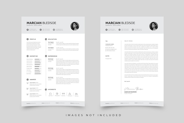 Modelo de currículum y carta de presentación