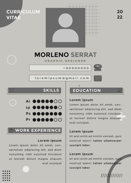 Modelo de curriculum vitae cv