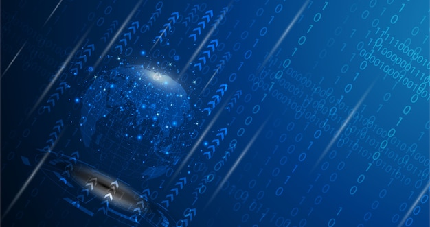 El modelo digital del circuito de la esfera abstracta de la tecnología innova fondo del concepto.